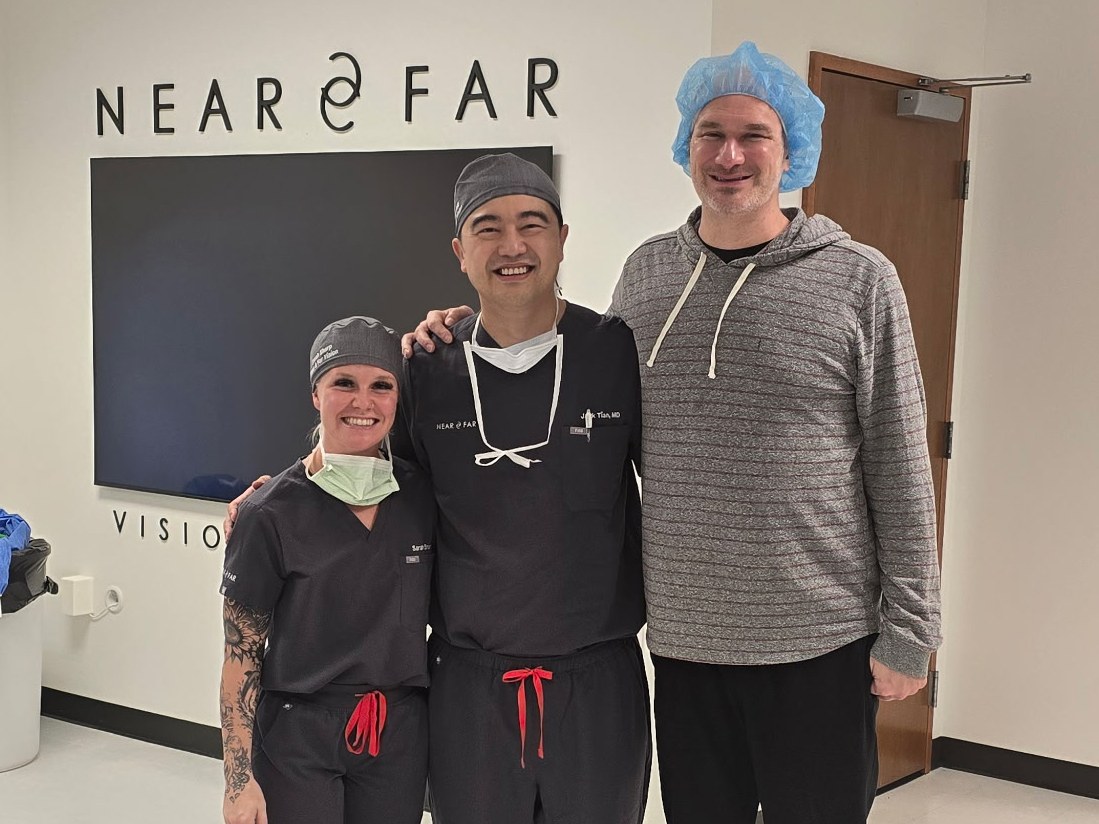 Care team and patient with Dr. Jack Tian after ICL